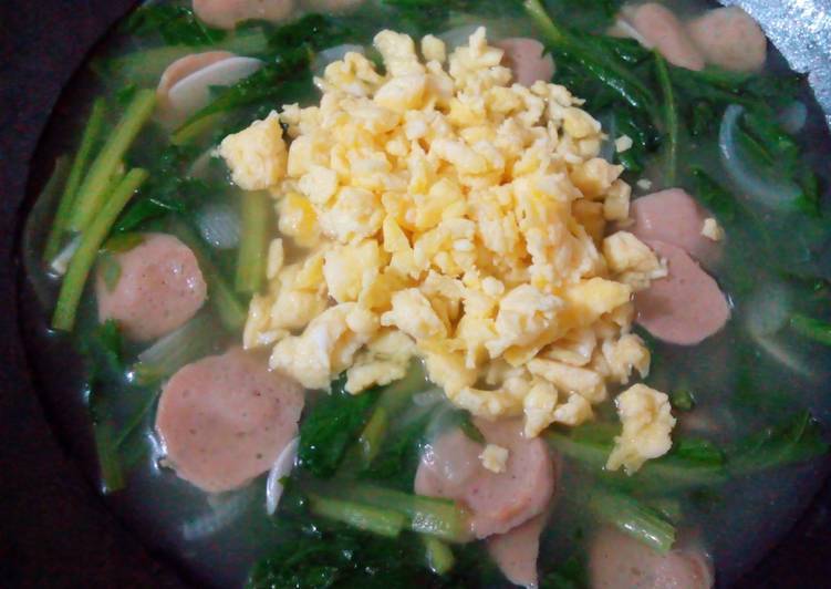 Bumbu Sawi Kuah Baso Tabur Telur | Resep Membuat Sawi Kuah Baso Tabur Telur Yang Menggugah Selera