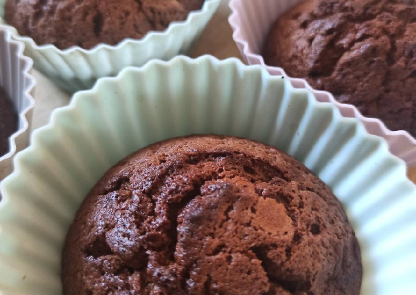 Muffins plein d'amour au chocolat sans gluten 😋🤗