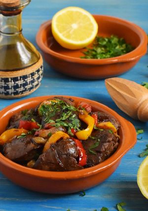 صورة لوصفة كبدة الدجاج بدبس الرمان