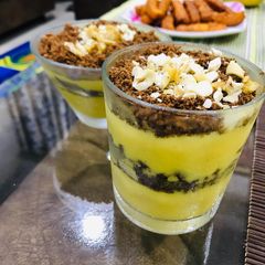 A picture of Choco Custard pudding.
