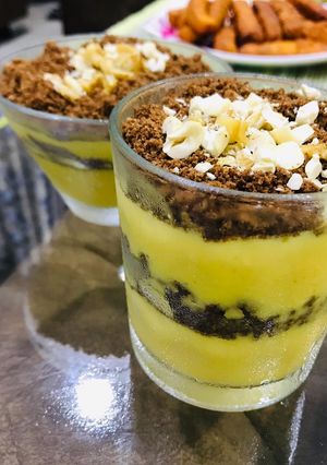 A picture of Choco Custard pudding.