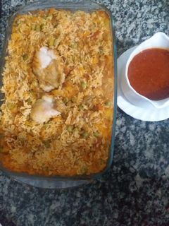 صورة لوصفة أرز في الفرن