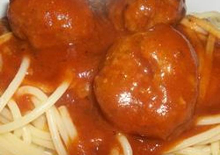 Recipe of Super Quick Spaghetti with Chicken Meatballs