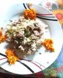 Arroz con Mollejas de Pollo y Ensalada de Zanahoria
