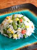 Arroz basmati a la jardinera
