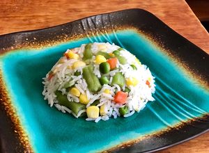 Una foto de Arroz basmati a la jardinera