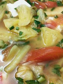 Hình của món Canh chua đậu phụ non.