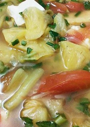 Hình của món Canh chua đậu phụ non.
