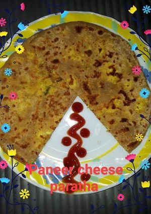 A picture of Paneer cheese paratha.