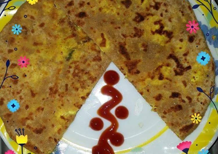 Recipe of Speedy Paneer cheese paratha