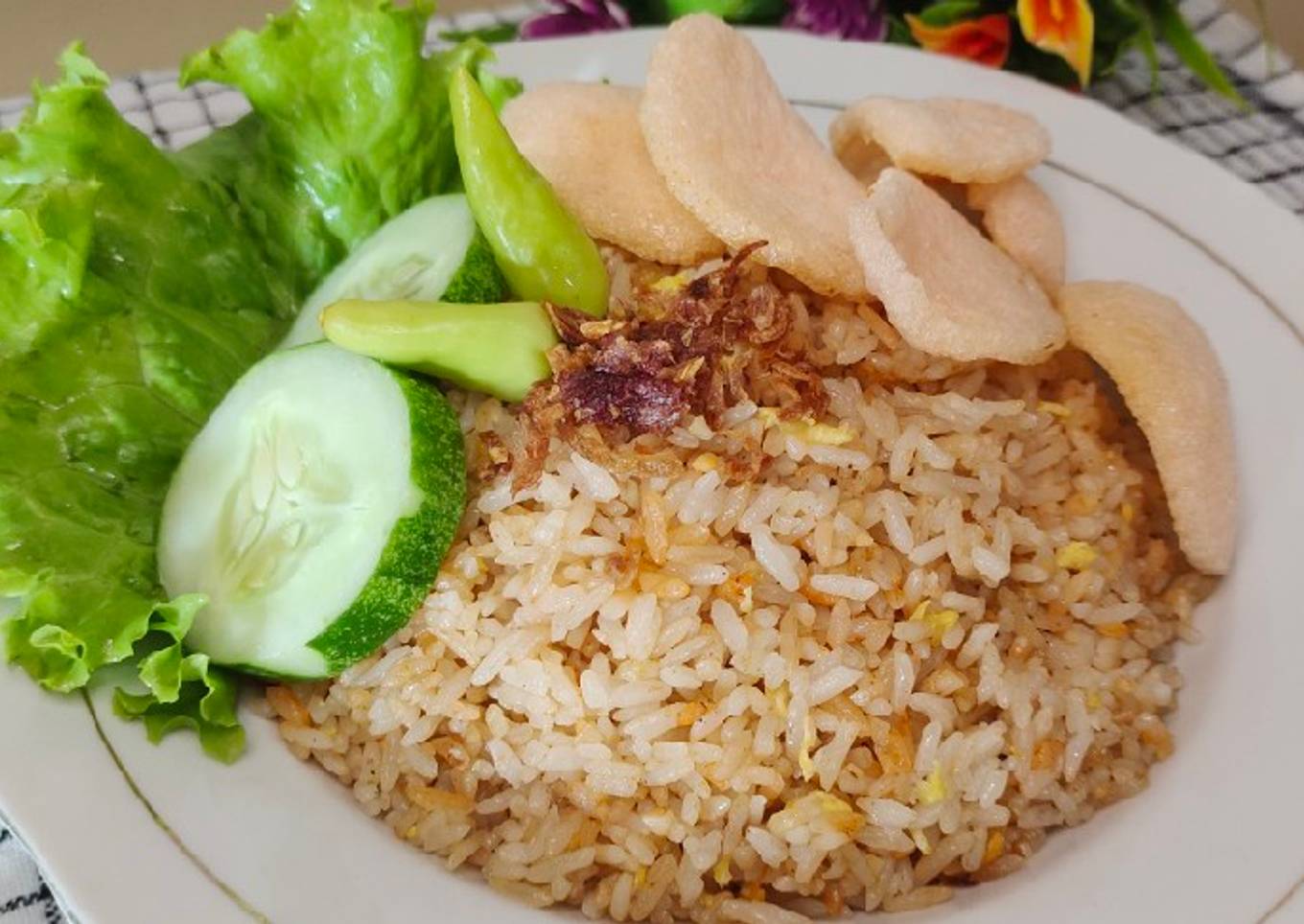 Nasi Goreng Ala Abang Jualan Cukup Telur ajah