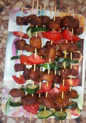 A picture of Plantain kebab.