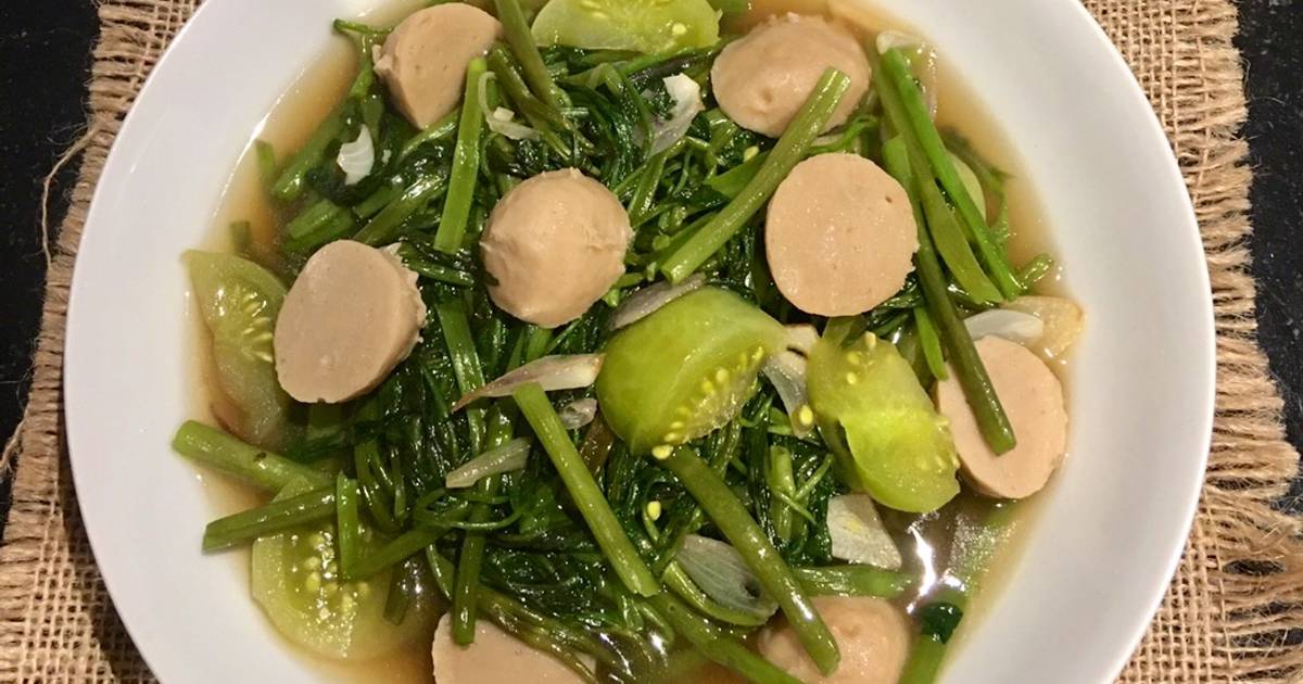 Resep Tumis Kangkung Baso Saos Tiram Oleh Rims Kitchen Cookpad