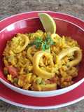 Arroz meloso con calamares