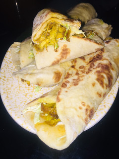 A picture of Chicken shawarma.