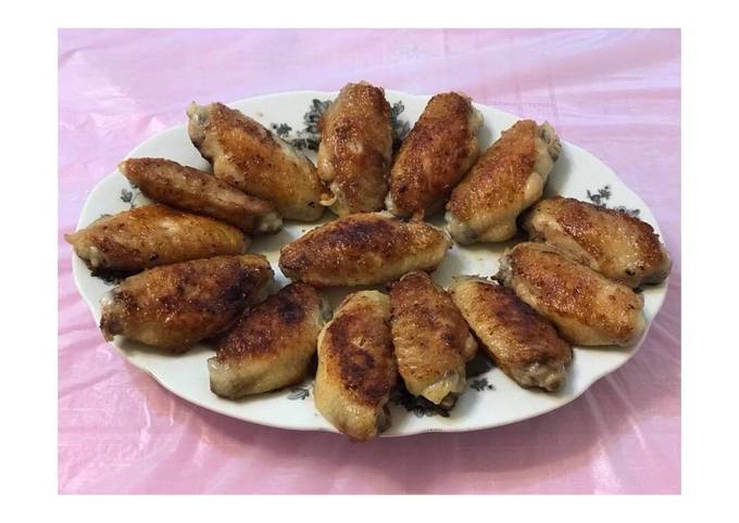 Cin kaiyek (goreng sayap ayam dengan minyak sedikit)makanan hongkong