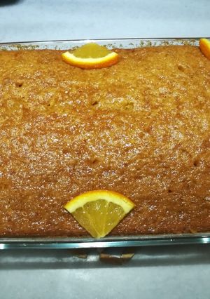 صورة لوصفة كيكة البرتقال من غير بيض 🍊