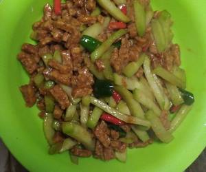 Resep Populer Tumis labu Siam tempe Sedap Resep Populer Tumis labu Siam tempe Sedap
