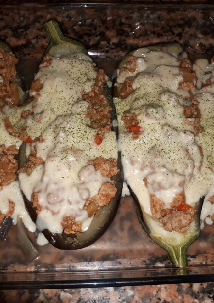 Una foto de Berenjenas rellenas de pavo