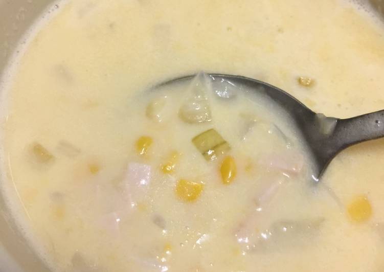 Recipe: Appetizing Creamy corn soup