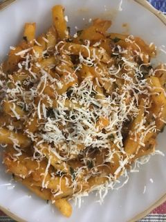 Foto resep Kentang Goreng Saus Bolognese / French Fries with Bolognese Sauce