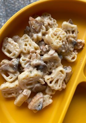 Foto resep Creamy Chicken Mushroom Pasta MPASI
