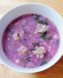 Canh khoai mỡ thịt bằm