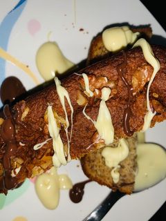 Una foto de Banana bread al toque de chocolate