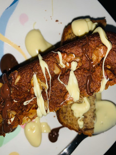 Una foto de Banana bread al toque de chocolate