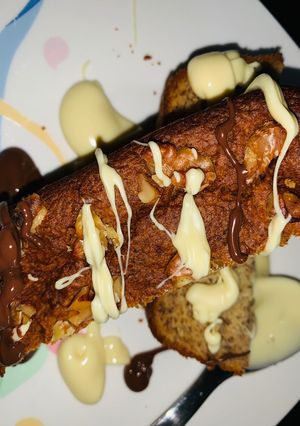 Una foto de Banana bread al toque de chocolate