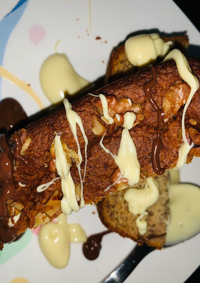 Una foto de Banana bread al toque de chocolate