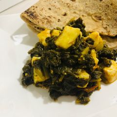 Desi Palak paneer A picture of Desi Palak paneer.