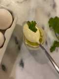 Mayonesa de huevo cocido con cilantro