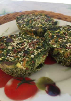 Una foto de Mini souffles de espinaca