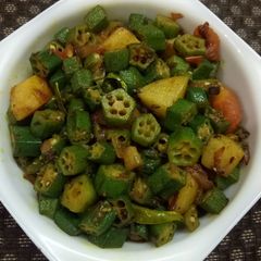 A picture of Aloo bhindi.