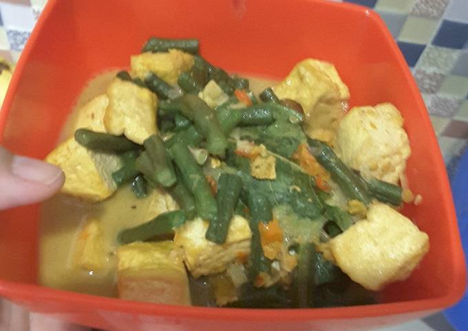 Resep gampang buat Tahu sayur kuah santan  istimewa