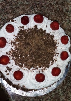 A picture of Black forest cake#myfirstrecipe.