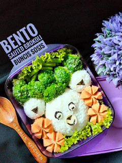 Foto resep Bento Sauted Brokoli Buncis Sosis