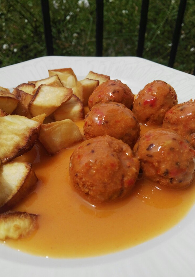 Una foto de Albóndigas de tofu al horno