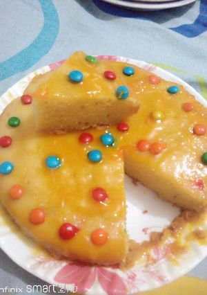 A picture of Mango glazed cake.