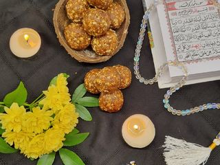 توپک خرما وبادام زمینی (شب ۲۱ رمضان)🖤