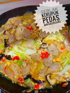 Foto resep Seblak kerupuk pedas