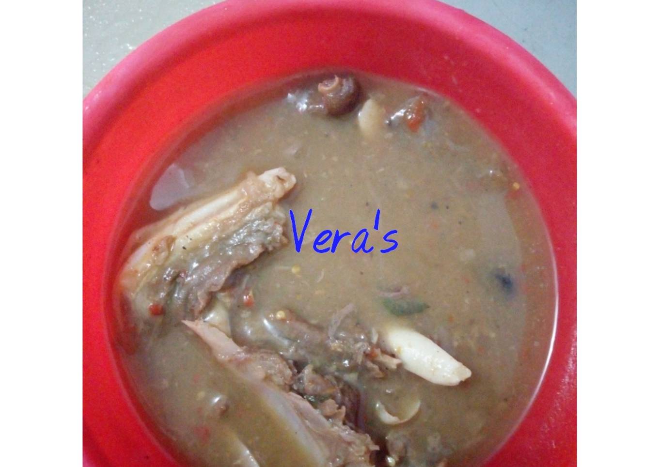 Goat meat white soup(Afia efere ebot)