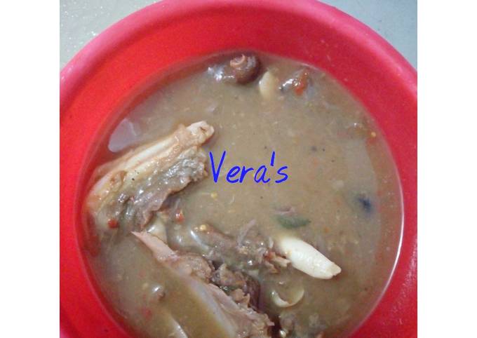 Goat meat white soup(Afia efere ebot)