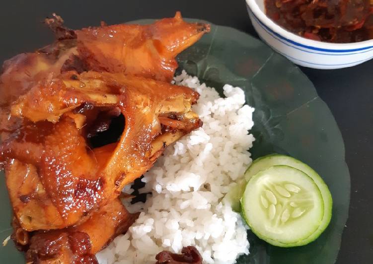 Resep Ayam Goreng Bacem khas Yogya (plus Sambal Terasi Bakar), Sempurna