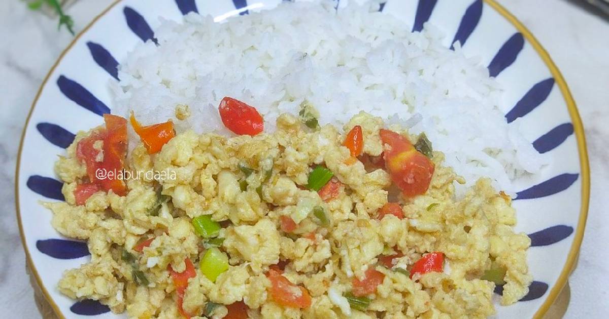 Resep Egg Tomato Stir Fry Rice Oleh Bunda Ela Cookpad