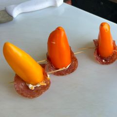 A picture of Smoker Sweet pepper poppers.
