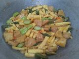 Tumis Putren Baso Petai