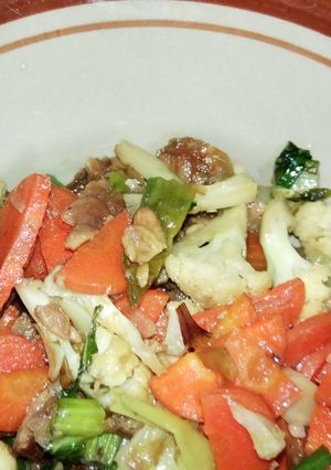 Foto resep Tumis kembang kol wortel dan tempe