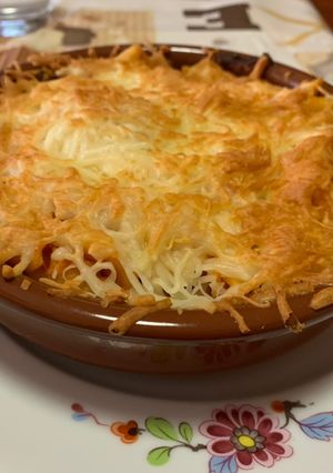 Foto principal de Macarrones gratinados en freidora de aire
